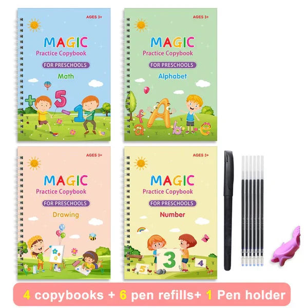 Magic Practice Copybook Set (4 Books)
📚 طقم كتب التدريب السحرية للأطفال (٤ كتب)
