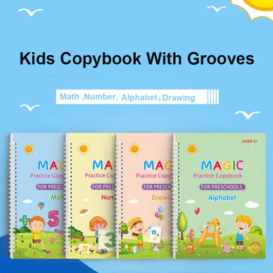 Magic Practice Copybook Set (4 Books)
📚 طقم كتب التدريب السحرية للأطفال (٤ كتب)